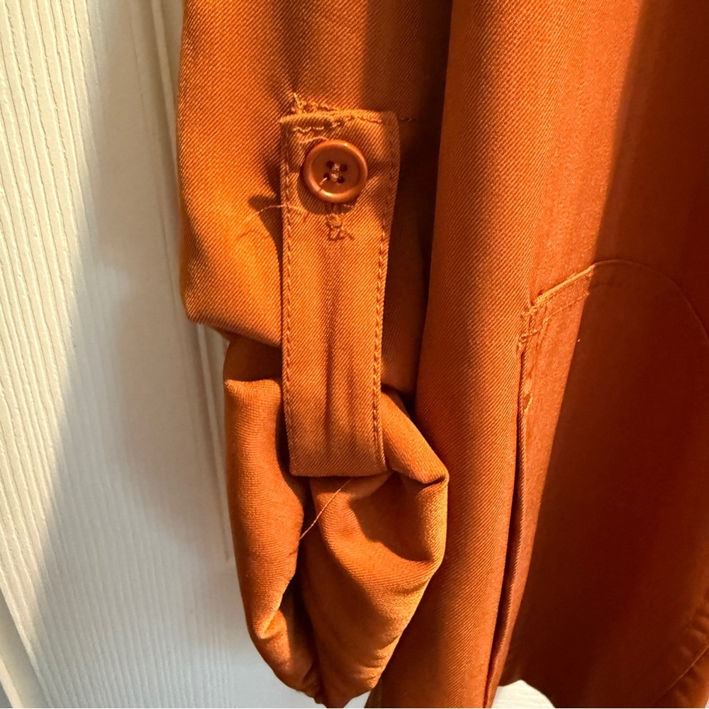 Max Studio Rust Open Front Utility Style Jacket - Picture 4 of 9